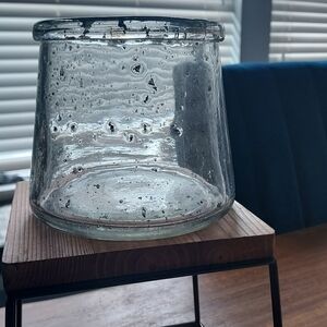 Clear Glass Bubble Vase